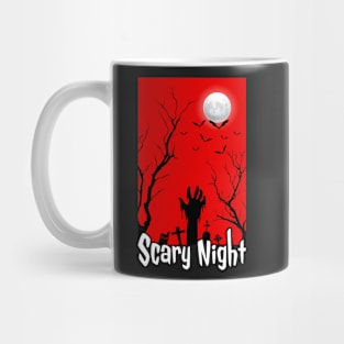 Scary Night halloween zombie hand graveyard Mug